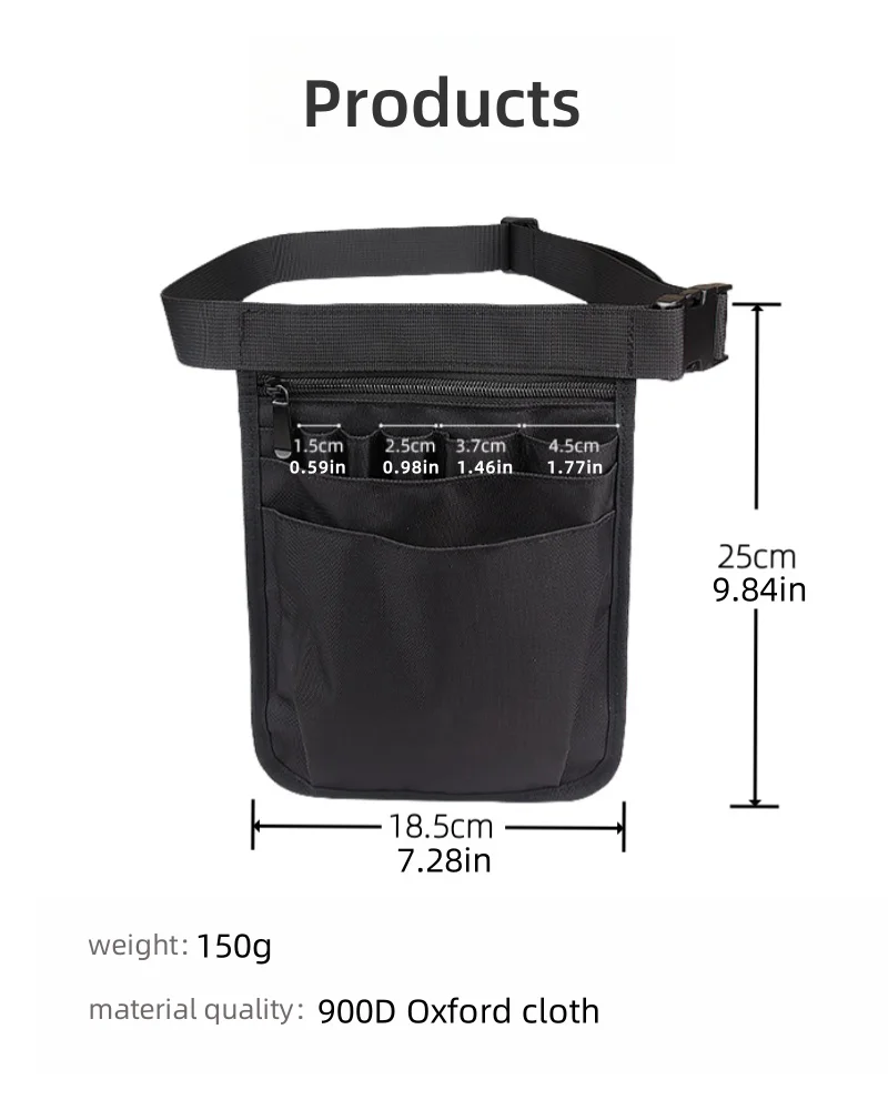 Tas perawat, tas kerja staf medis, tas penyimpanan perlengkapan medis, tas pinggang perawat Eropa dan Amerika