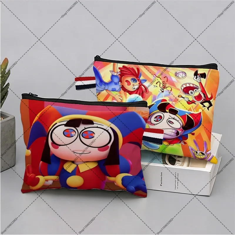 The Amazing Digital Circus Cute Purses Boys Girls Outdoor Portable Wallets Cartoon Anime Pattern Wallet for Women Men Party Gift