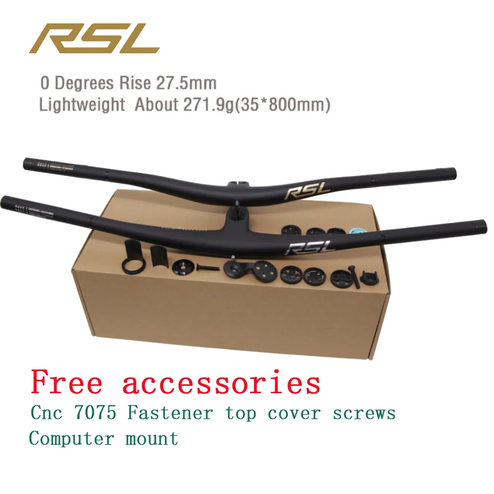 Premium RSL 0 °   Rise 27,5 mm MTB Vollcarbon-Cockpit Superleichter Integrierter Lenker für Mountainbike-Vorbau 35/45/55 mm