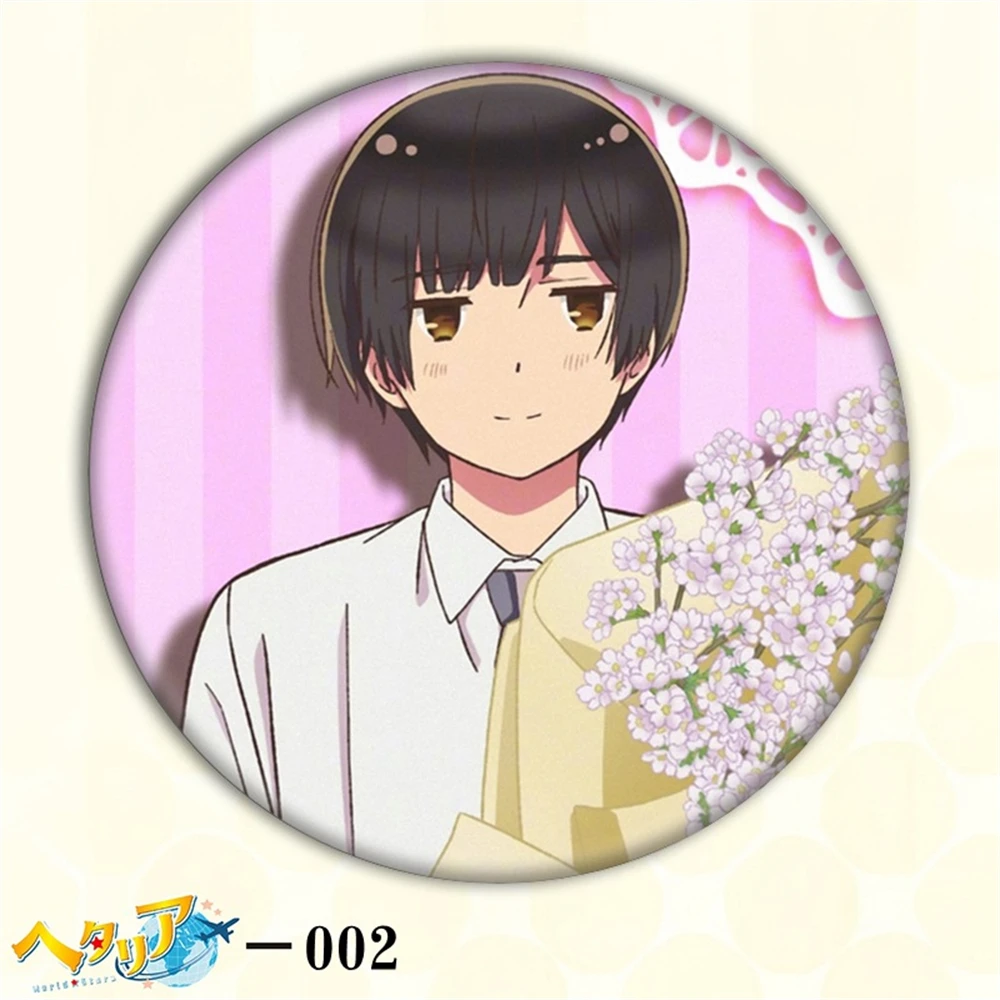 58mm Anime Hetalia: Axis Powers APH Arthur Kirkland Ludwig Beilschmidt Cosplay KOSTIUM Odznaka Pin SPTE Blaszana Broszka ﻿   Rekwizyt