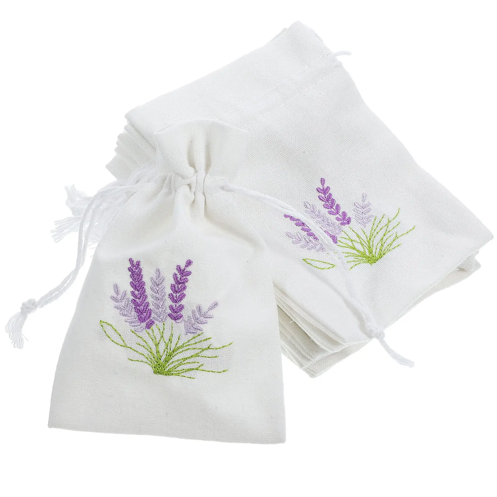 10pcs/lot Lavender Pouches Dry Flower Aroma Bags Embroidery Lavender Pouches Gift Bag For Wedding Christmas Candy Gift Bags