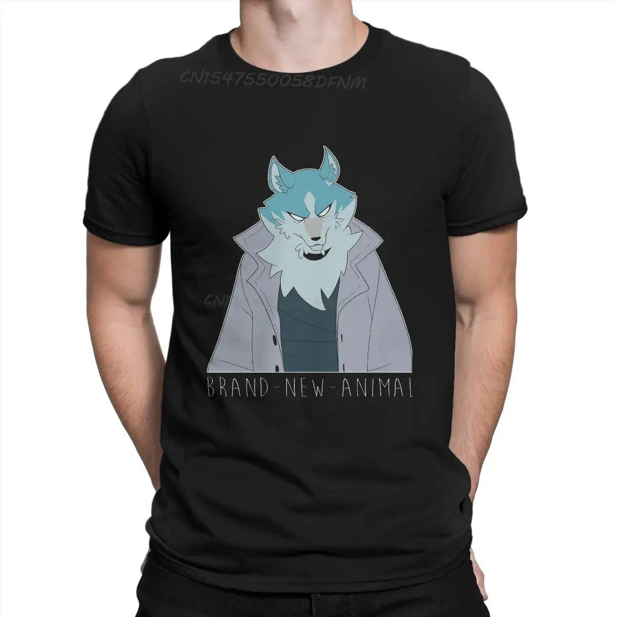 Fun Angry Shirou T-Shirts for Men Summer Tops T-shirt BNA BRAND NEW ANIMAL Anime Men Graphic Tees Christmas Present Men Clothing