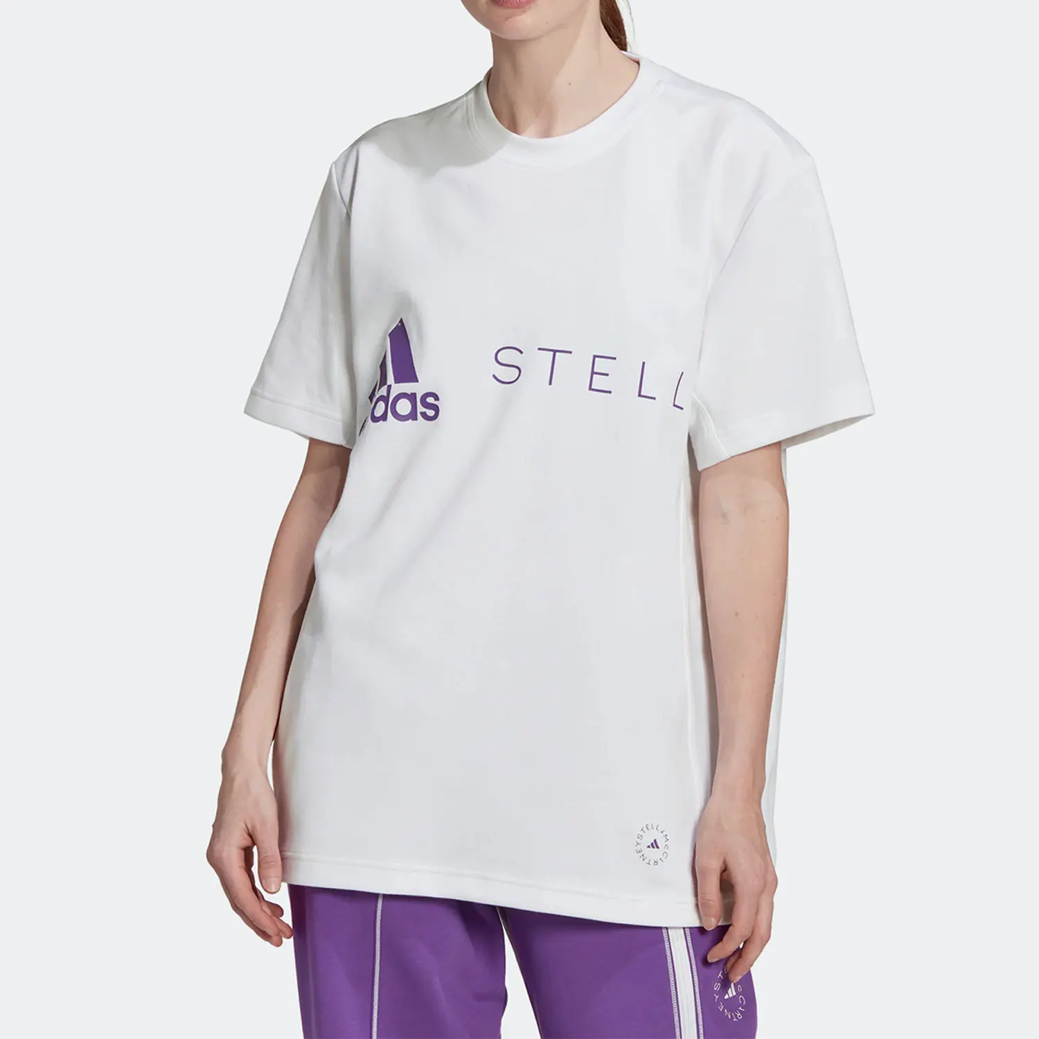 

Adidas Официальный оригинальный SMC, летние новые женские свободные повседневные с короткими рукавами HI0901