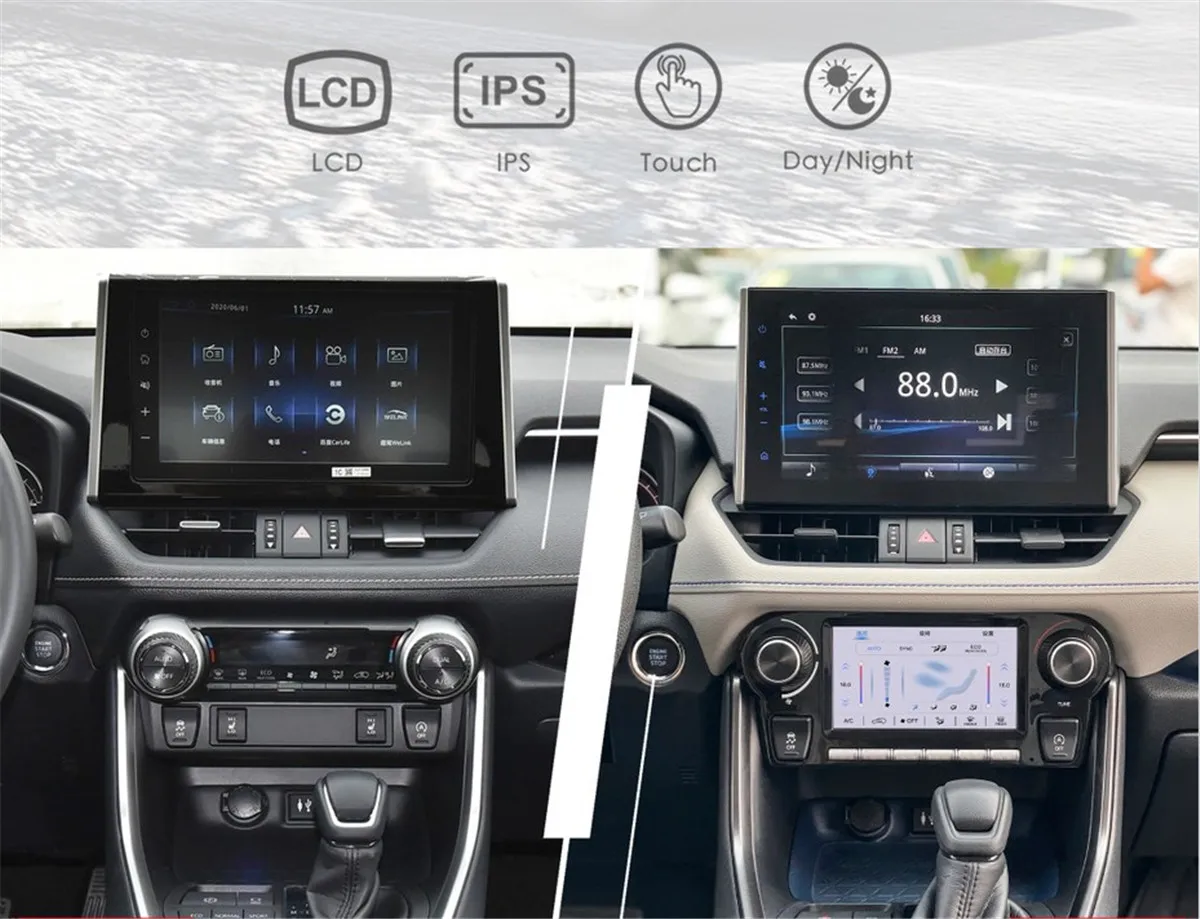 

For Toyota Rav4 RAV-4 2020 2K Air Conditioning Screen Android Car Multimedia Video Player Stereo GPS Navigation