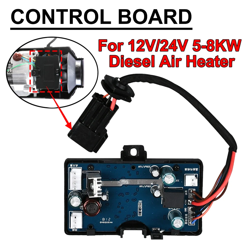 5-8KW Parking Heater Accessory Main Board Controller 12V24V Universal Control Board Black Plug Heater Accessory Replacement Part