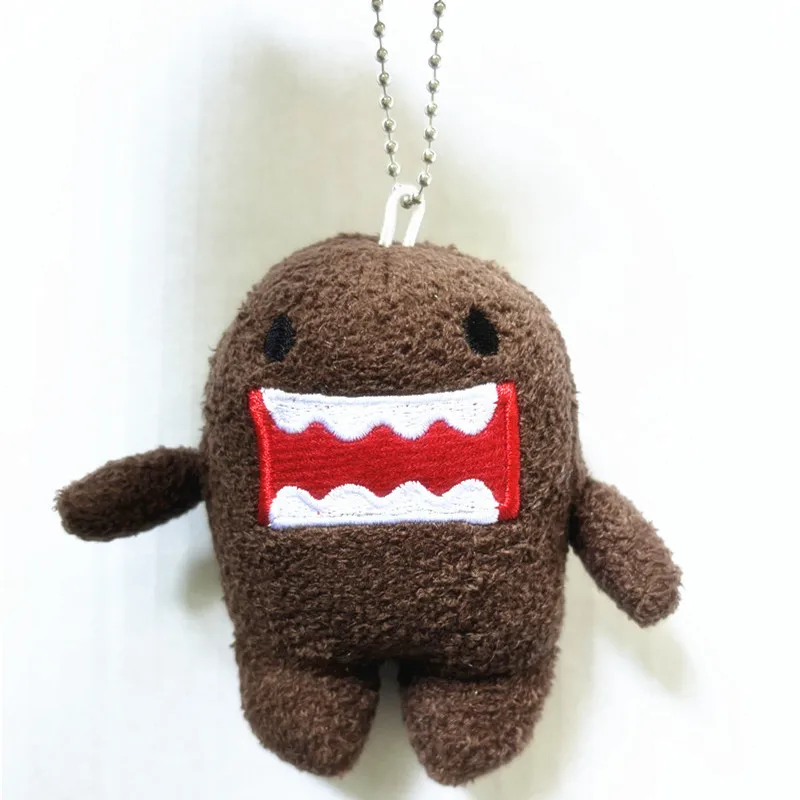 New Cute Domo Kun Plush Keychain Chains Small Pendant Kids Stuffed Toys For Children Gifts 10CM