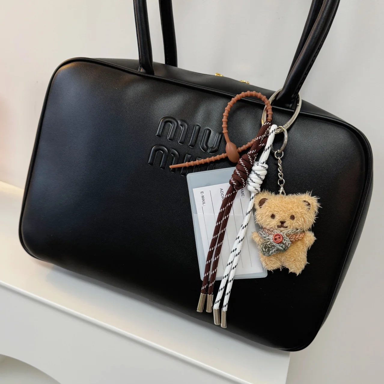 Ins style keychain Animal series backpack pendant Handmade woven rope DIY cute hanging decoration