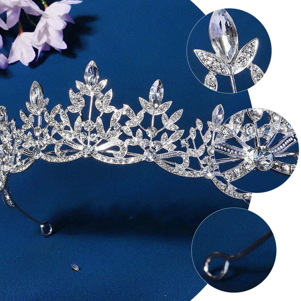 

Rhinestone Wedding Tiara Elegant Bridal Crown Hair Accessory for Bride Prom Birthday Party Bridal Tiara Crowns for Women