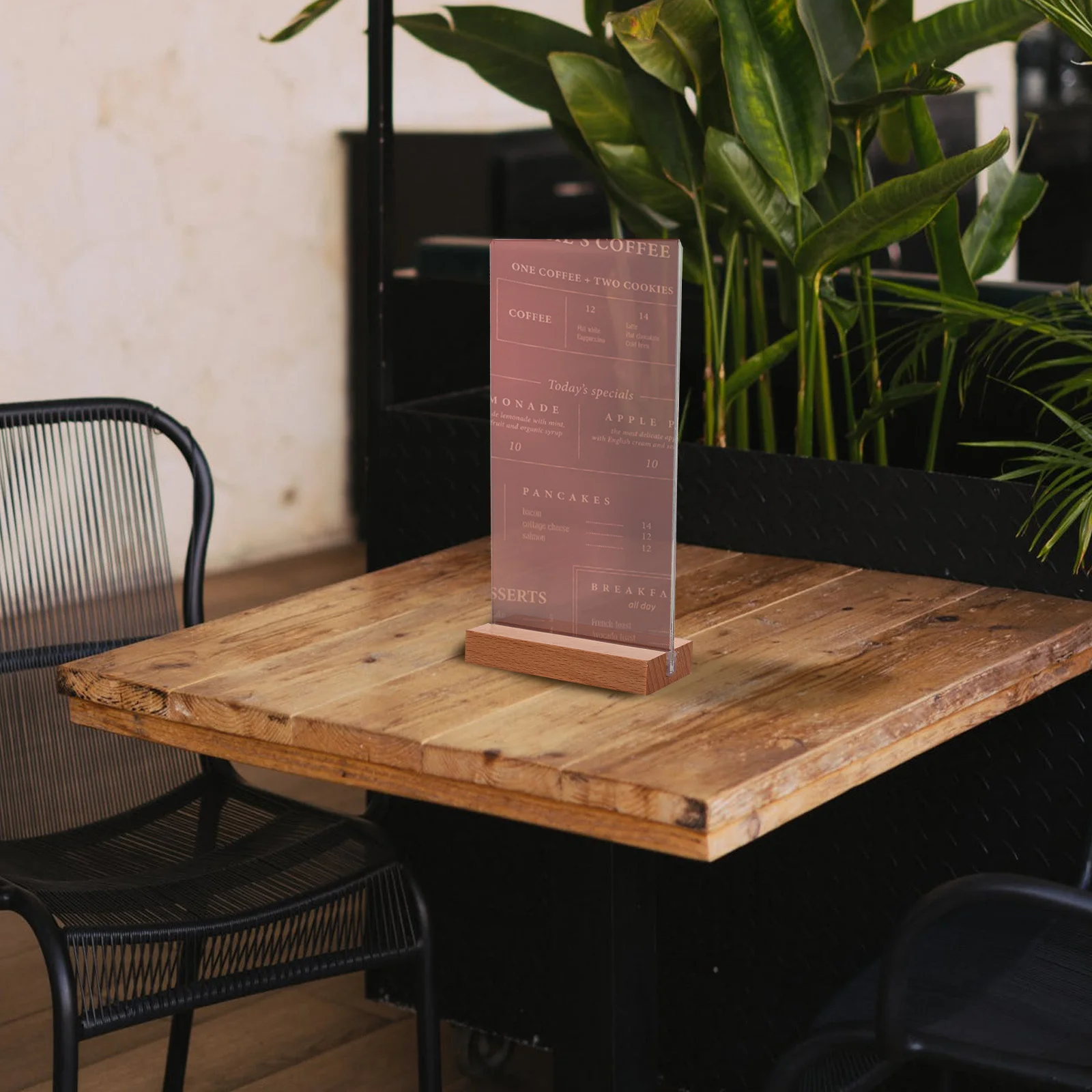 1 set 1 Set Acrylic Display Sign Holder Menu Price Tabletop Note Photo Stand Multipurpose Storage Rack For Home Office Ad Holder