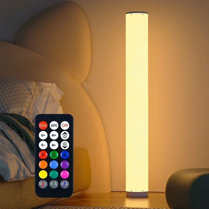 LED Floor Lamp Smart Bluetooth APP Control Bedroom Stand Starlight Light Room Decor Music RGB Floor Interior Atmosphere Light