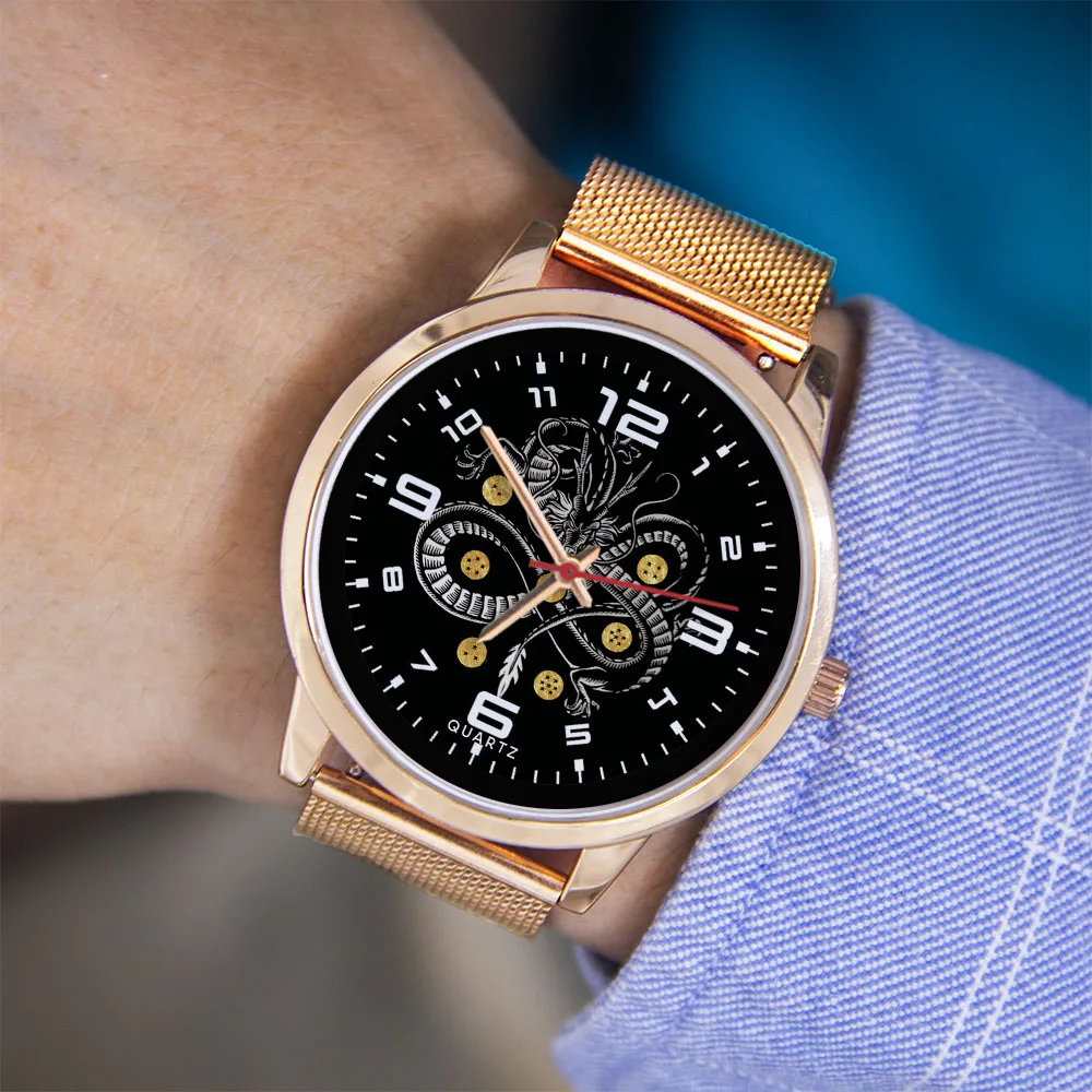 Gift Wrist Watch Black Dragon Pearl Watches Unisex Rose Souvenir Men' Watche Logo Dial Silver 45/38mm Watchband 22/20mm