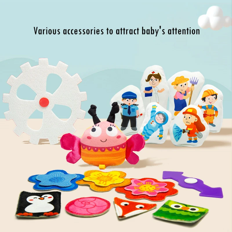 0-36 Month Baby Fabric Cloth Book Visual Shape Color Body Expression Career Cognize Infant Kids Early Learning Educational Toys