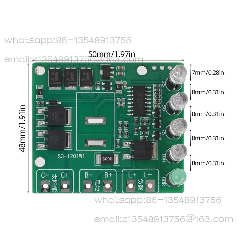 12V/12A MPPT solar charging control module 4G monitoring power supply