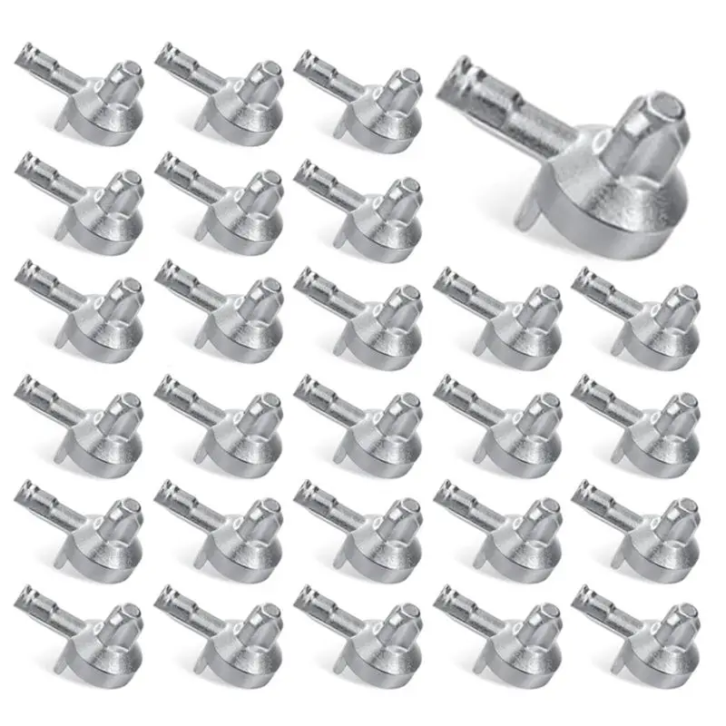 B50C Premium Quality 30PCS Bookshelf Pegs-Zinc Alloy Shelf Pins For Part 131372, Fits Wood Cabinet Supports