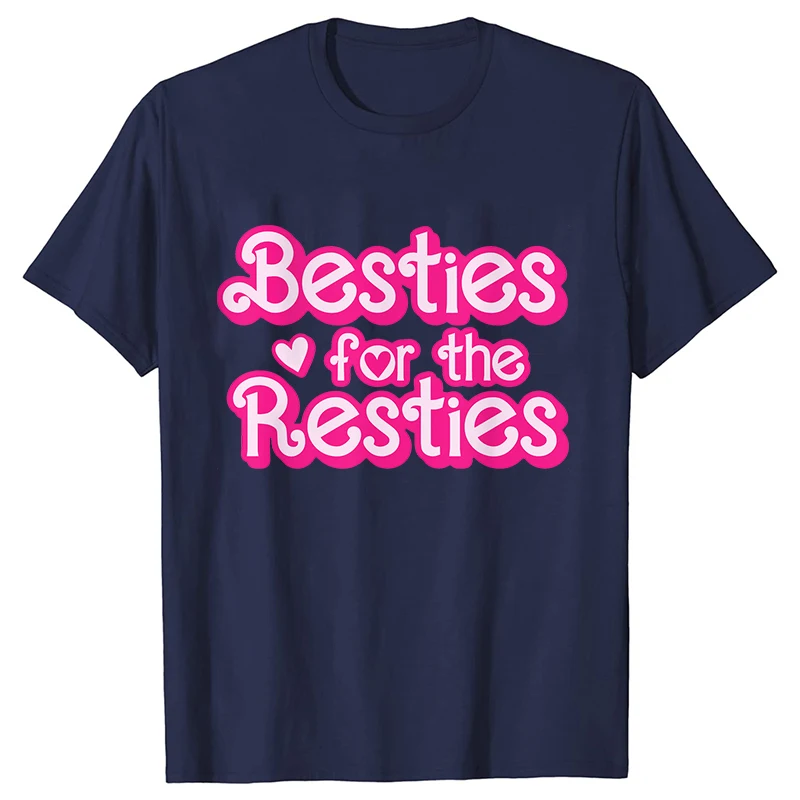 Besties for The Resties T-Shirts Summer Casual Round Neck Comfy Short Sleeve Shirt Best Friends Tees Fashion Trend T-shirts Tops image 3