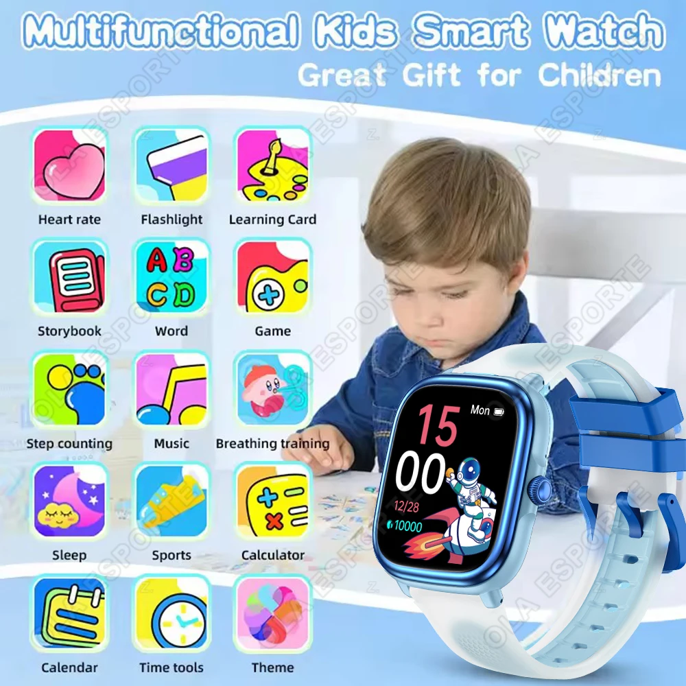 

Новые детские умные часы для девочек и мальчиков, подарки для детей от 4 до 15 лет, спортивный шагомер, подарок на день рождения для детей HW12