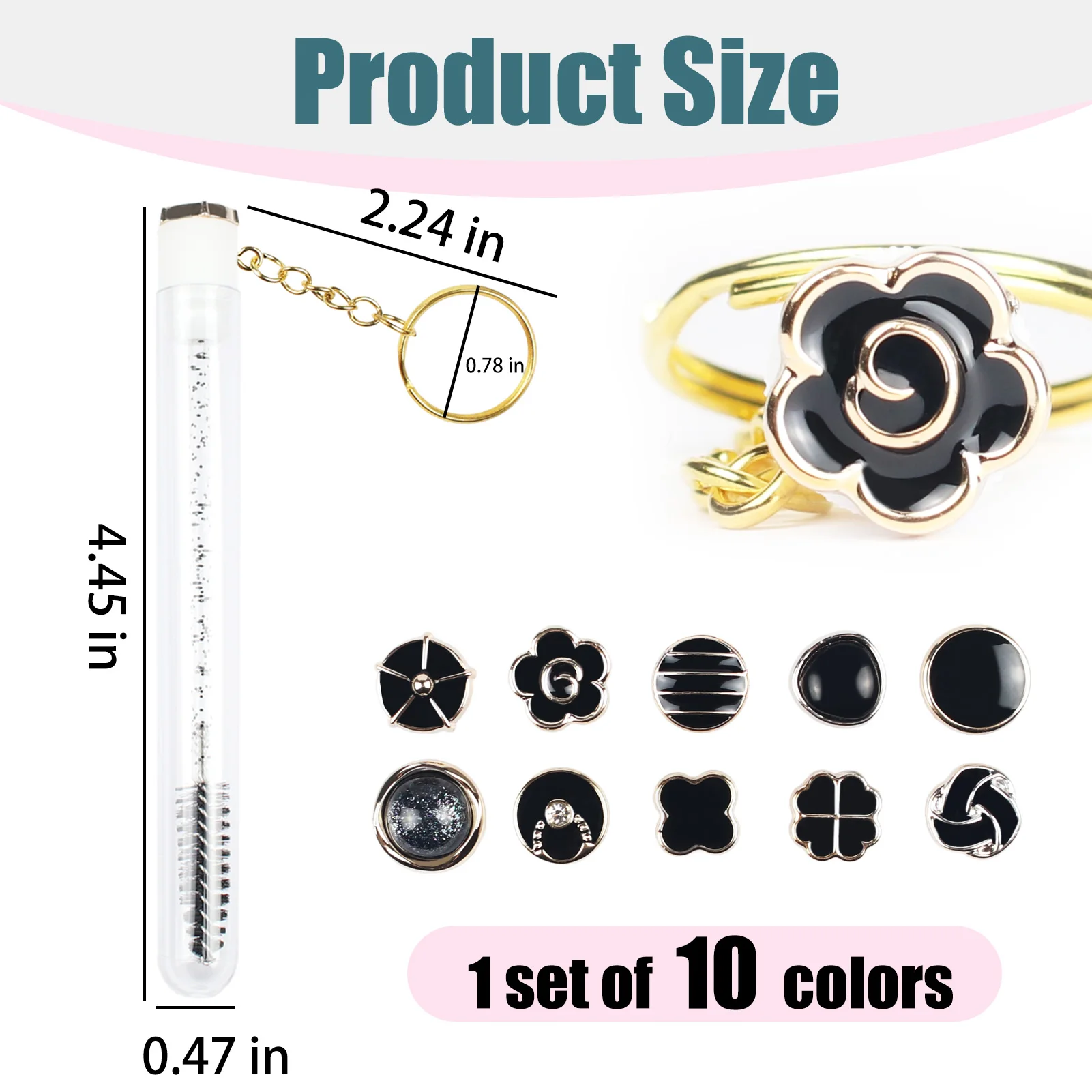 10 قطعة عصي الماسكارا أنبوب مع المفاتيح قابلة لإعادة الاستخدام لاش Spoolies الأسود الكلاسيكي رمش فرشاة أنابيب Spoolies لاش تمديد فرش