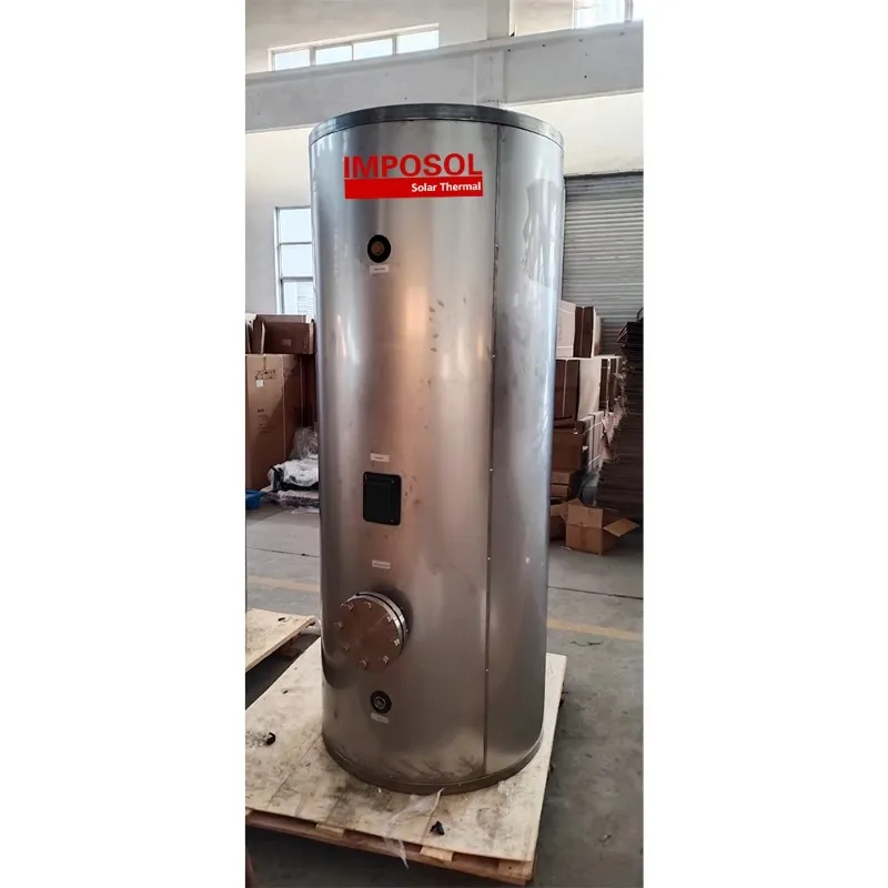 IMPOSOL Tanque de agua caliente presurizado personalizado de 1000 litros, 1500 litros, 2000 litros, acero inoxidable para sistema de bomba de calor y solar