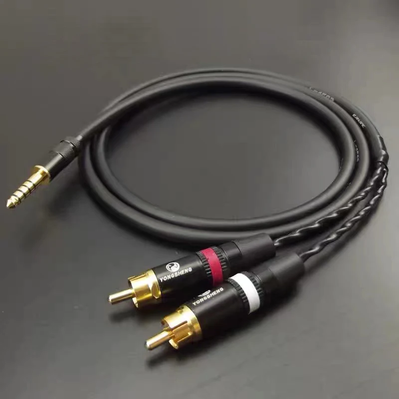 CANARE L-4E6S 4.4MM zbalansowany męski męski do 2 RCA podwójny męski przewód Adapter Audio 4.4mm do 2 RCA zbalansowany kabel Audio