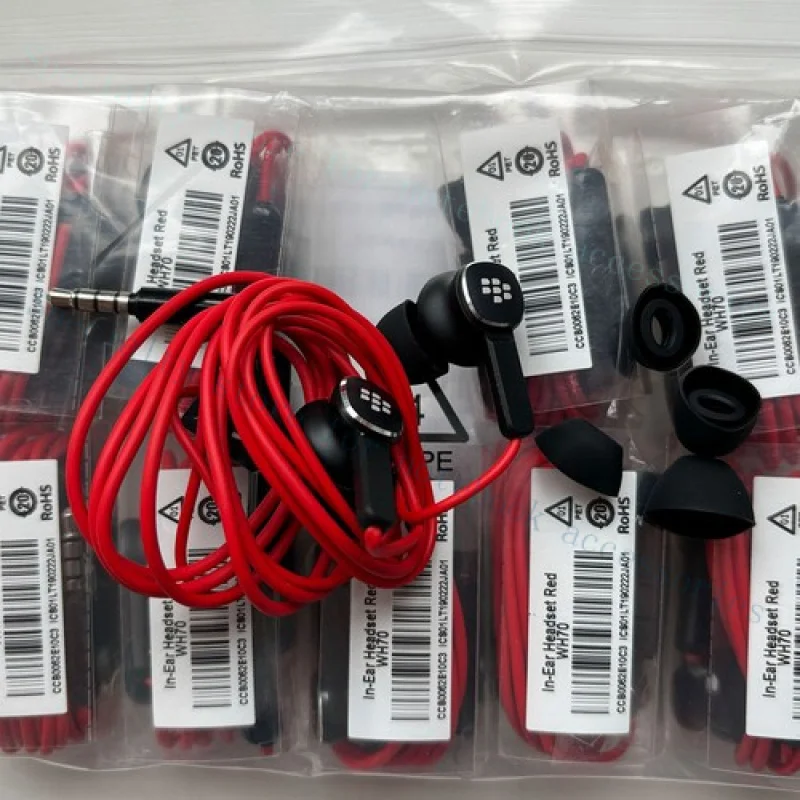 A++ Original Classic KEY2 Red Limited Edition in-ear Headphones for BlackBerry WH70