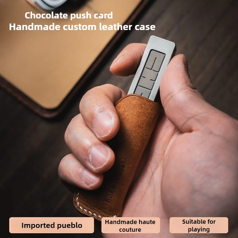 

LAUTIE CHOC, специальный кожаный чехол ручной работы, Edc Toys, портативный защитный чехол из воловьей кожи для хранения