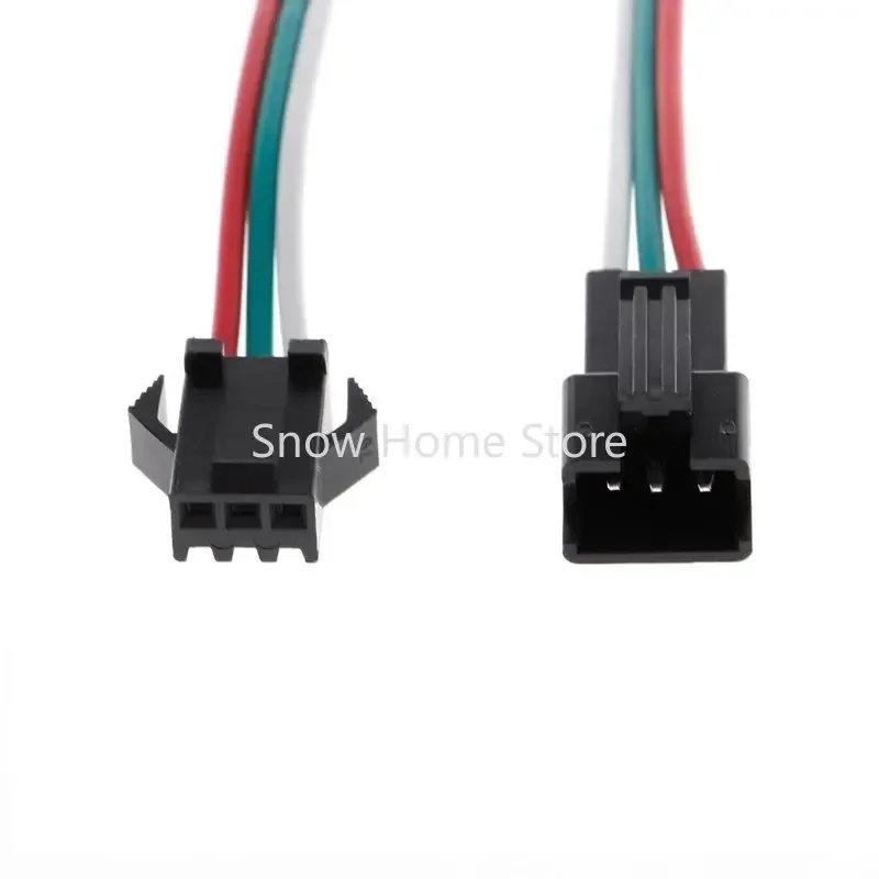 10 Pairs 3 Pin JST SM Male Female Plug Connector Cable for WS2812B WS2812 WS2811 LED Strip Lamp