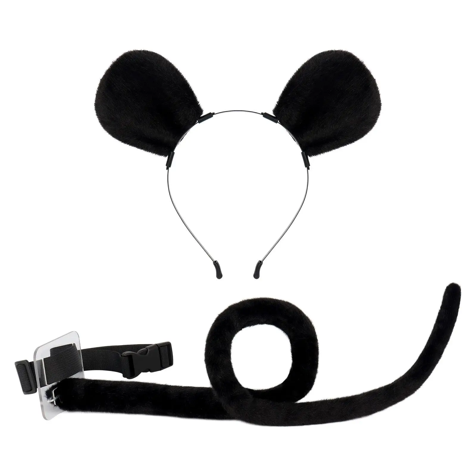 

Mouse Costume Set Mouse Ears and Tail Mice Ears Headband and Tail Headband for Masquerade