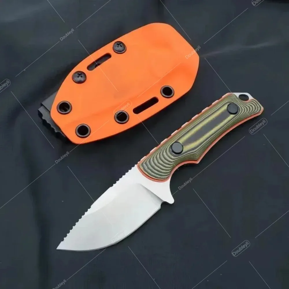 EDC 15017 Straight Knife with K Sheath Colorful G10 Handle CNC High-End Process Handmade Convenient Pocket Outdoor Cutting Tools