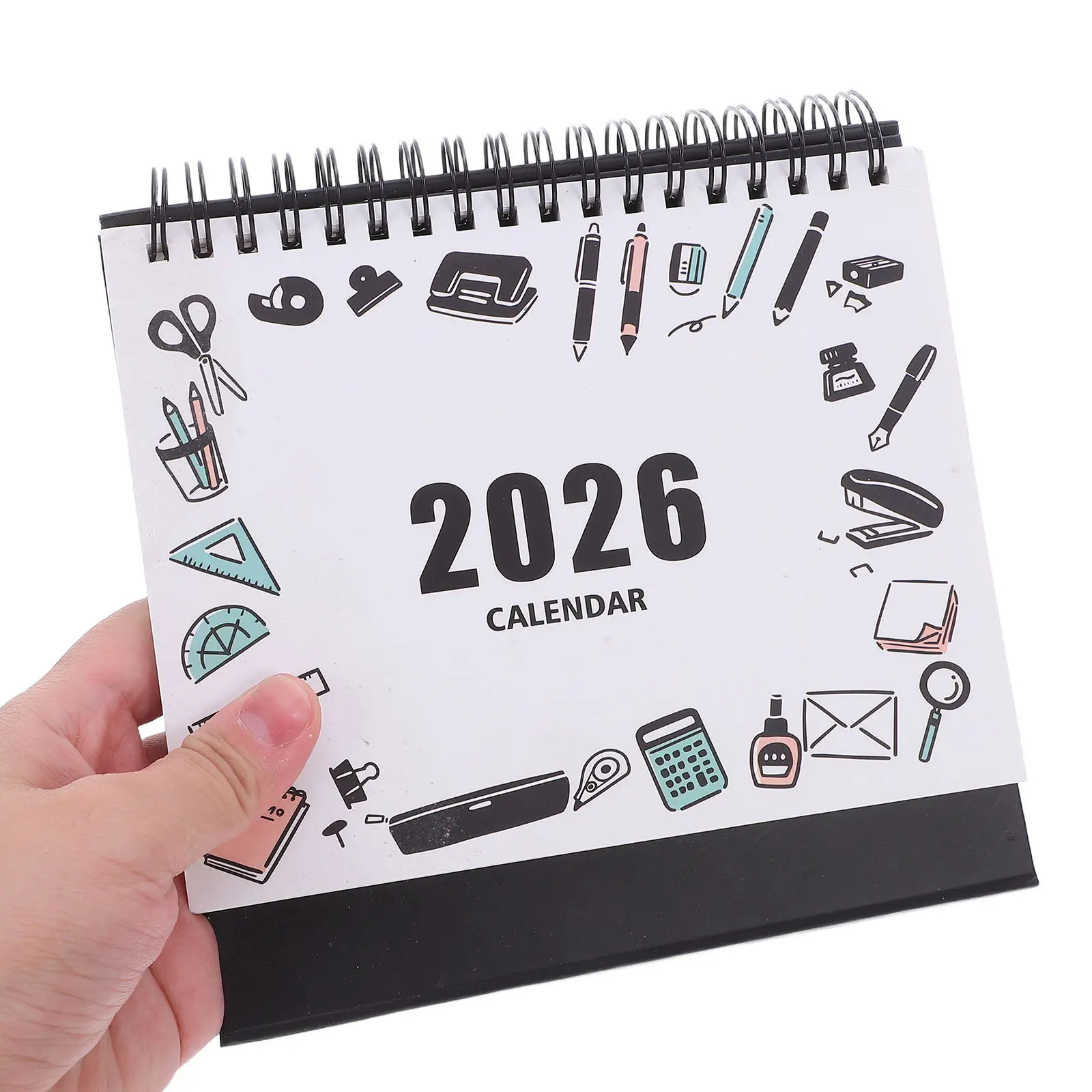 

Mini Desk Calendar 2025-2026 Monthly Standing Flip Small Desktop Calendar with Stickers for Home Office Classroom 2026 Planner