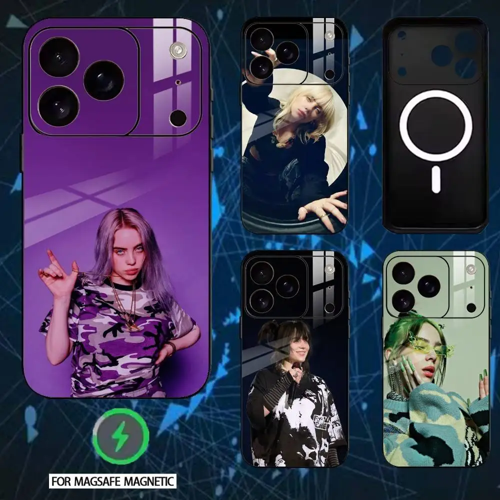 

Famous S-Singer B-Billie Eilish Phone Case For iPhone 17/16/15/14/13/12/Plus/Pro/Max for Magnetic Wireless Charging