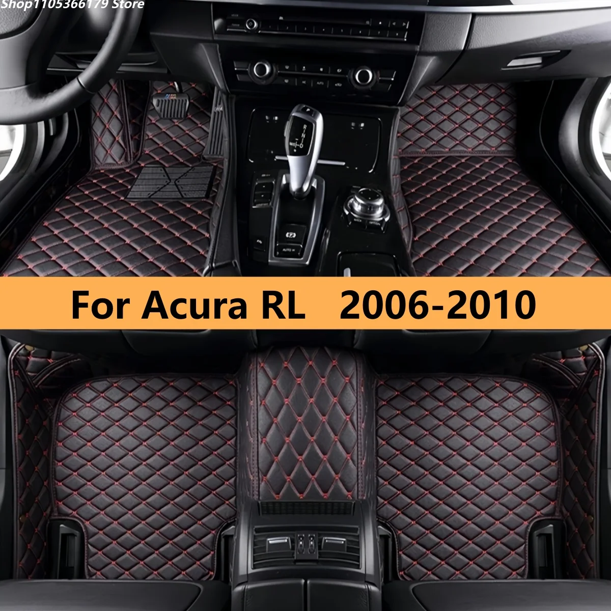 

Автомобильные коврики на заказ для Acura RL 2006-2010, кожаные, класса люкс, полный комплект, для интерьера автомобиля