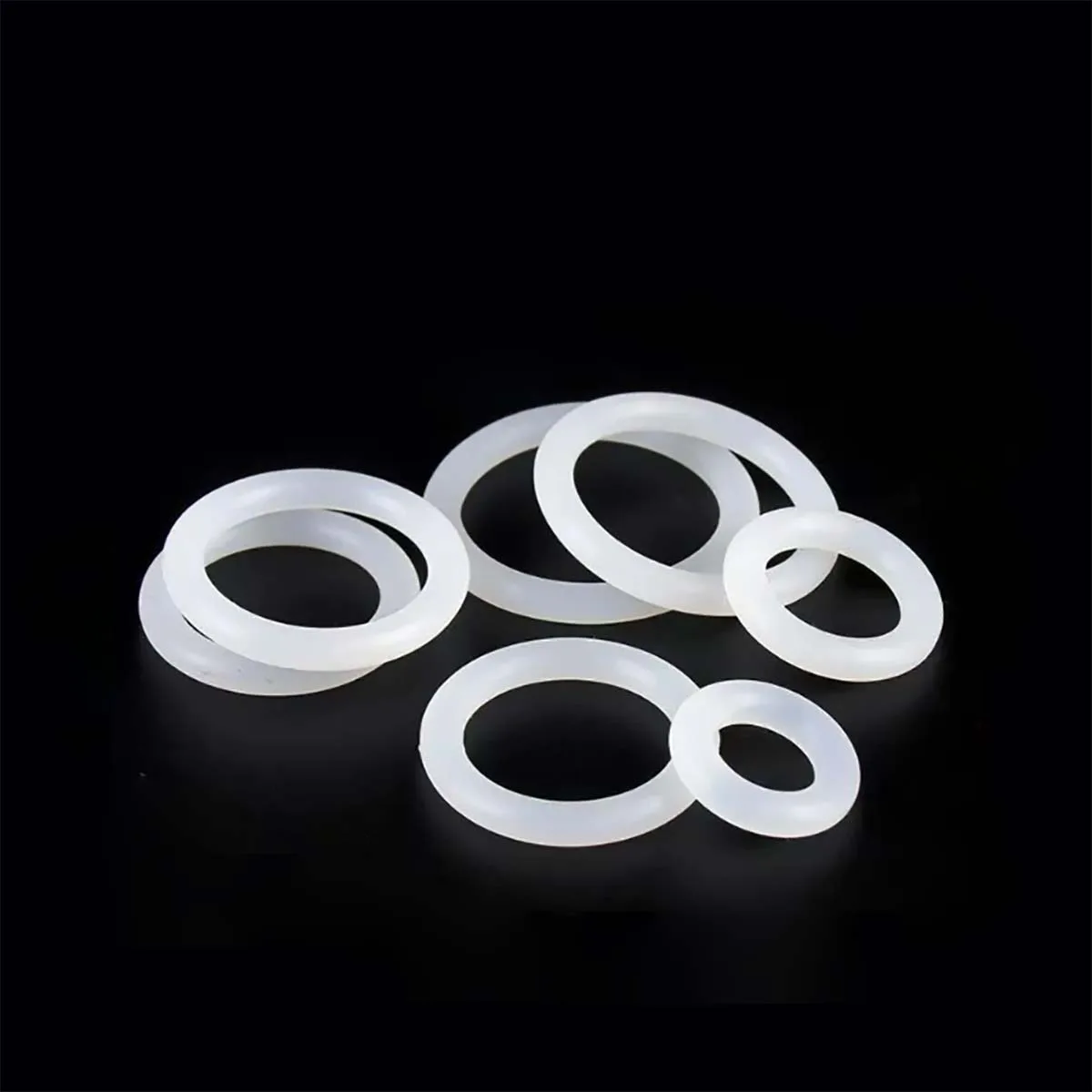 

White High-Temperature Resistant Silicone O-Ring Food Grade Leak Proof And Waterproof Rubber Sealing Gasket Wire Diameter 1-2mm