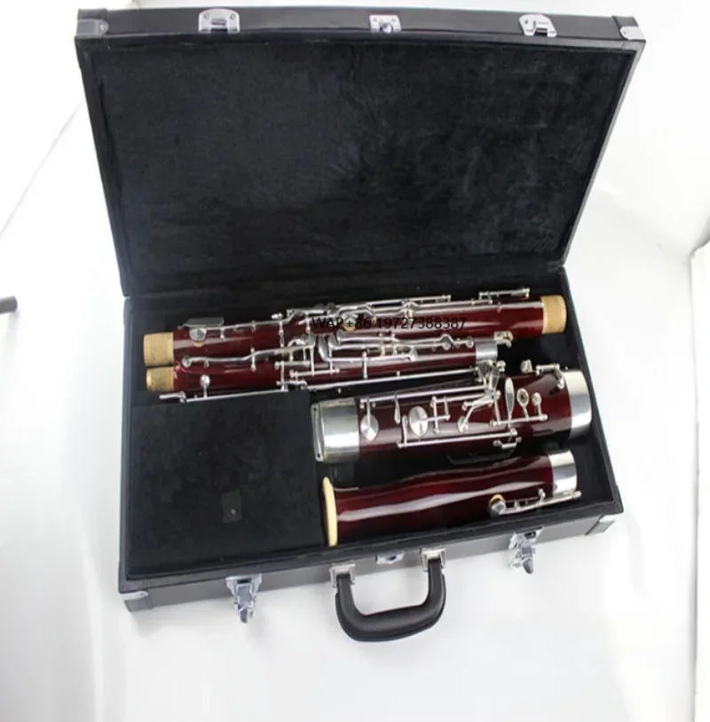 C-tuned Bassoon Made of Maple Wood with Silver-plated Wood Wind Instrument