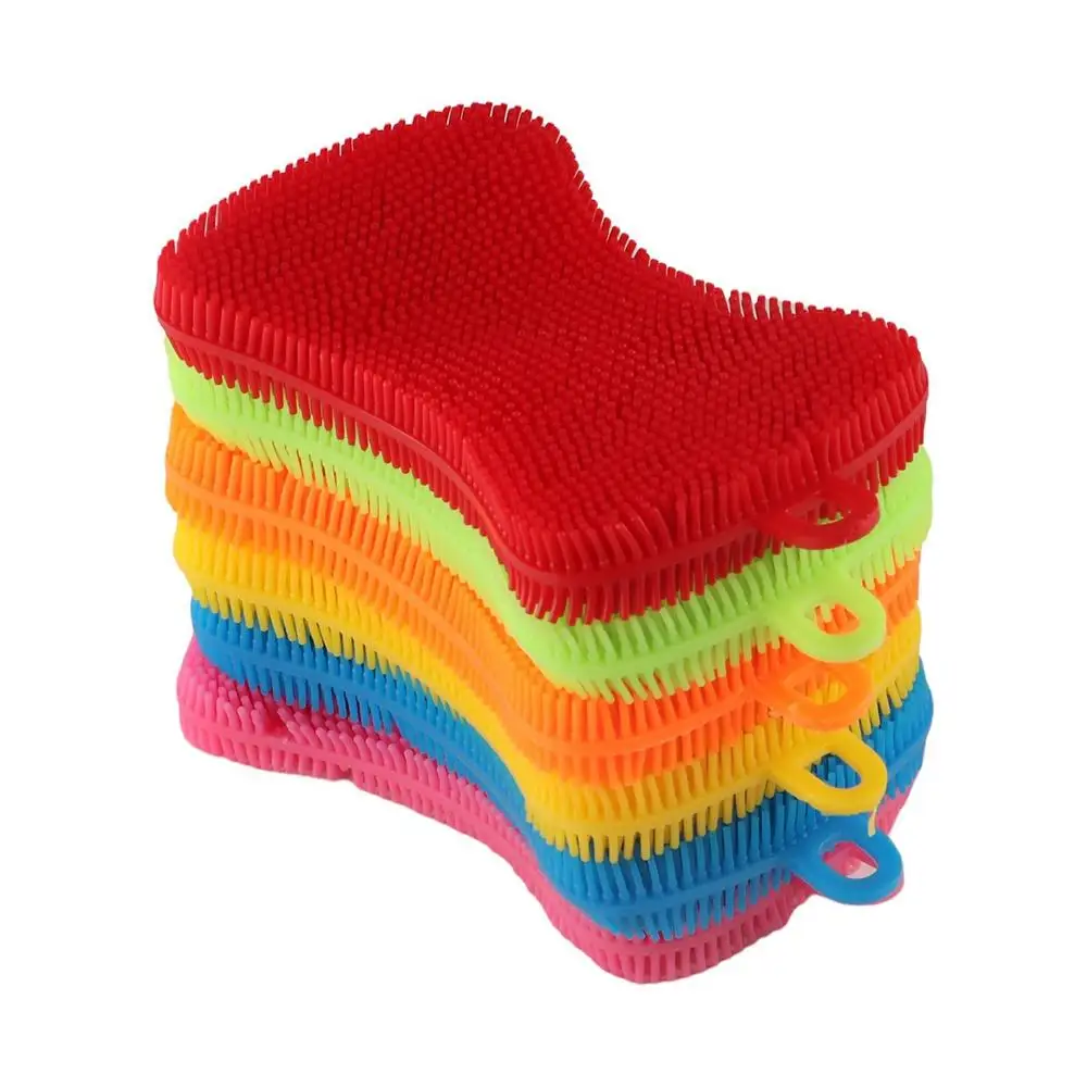 

Инструмент для чистки, двусторонняя силиконовая щетка для мытья посуды, мягкие многоразовые щетки для мытья, гибкая щетка для чистки кухни