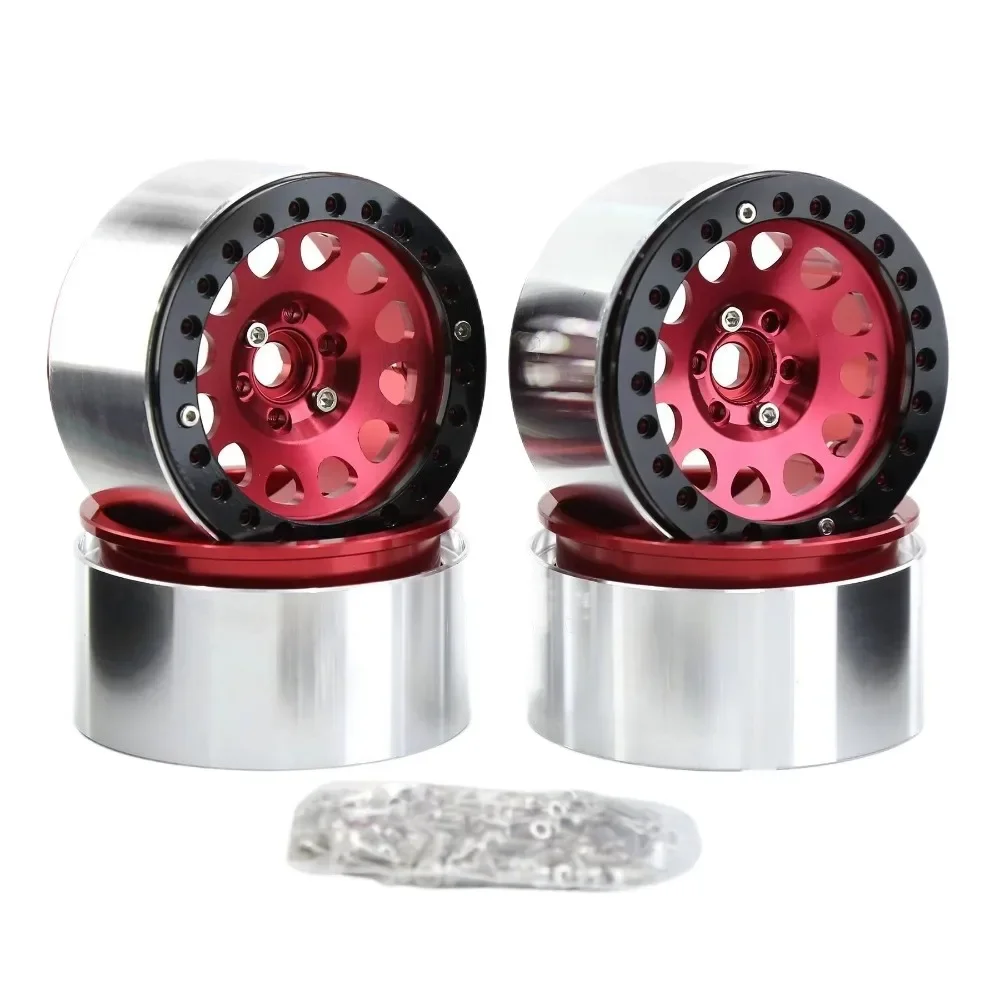 

4pcs 2.2 Inch Aluminum Alloy Beadlock Wheel Rim Hub Suit for 1:10 RC Crawler Axial SCX10 SCX10 II TRX4 RC4WD D90