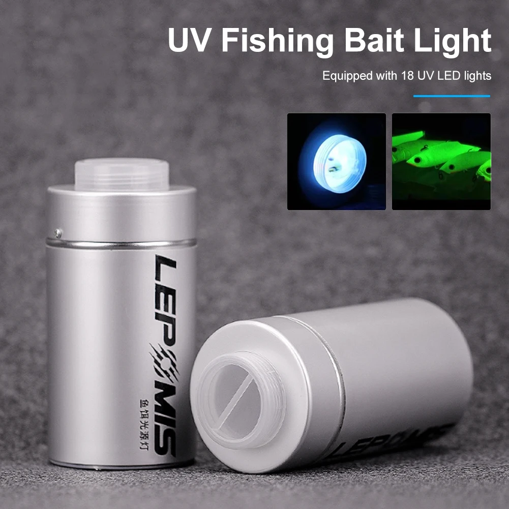 Plantilla de pesca con encendedor UV, cebo suave, luz LED Flash que brilla en la oscuridad, funciona con pilas, aparejos de pesca, luz de calamar