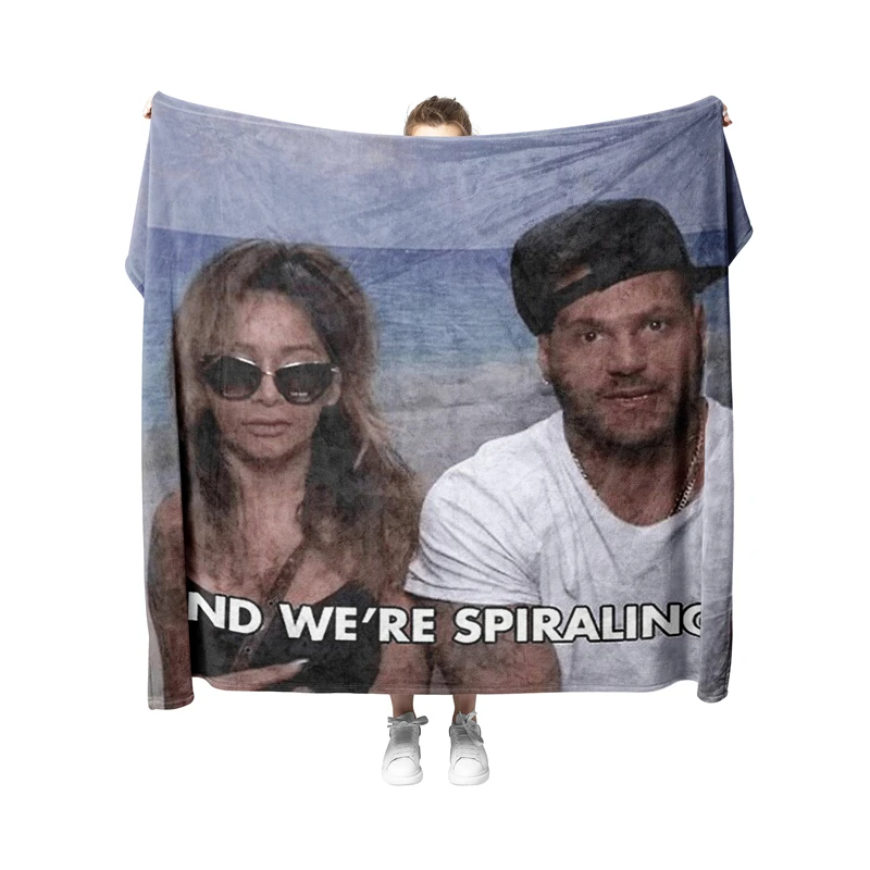 

Плед Aertemisi Jersey Shore And We're Spiraling с забавным мемом для домашних животных, для маленьких, средних и больших собак, кошек, щенков, котят, для декора дивана и кушетки