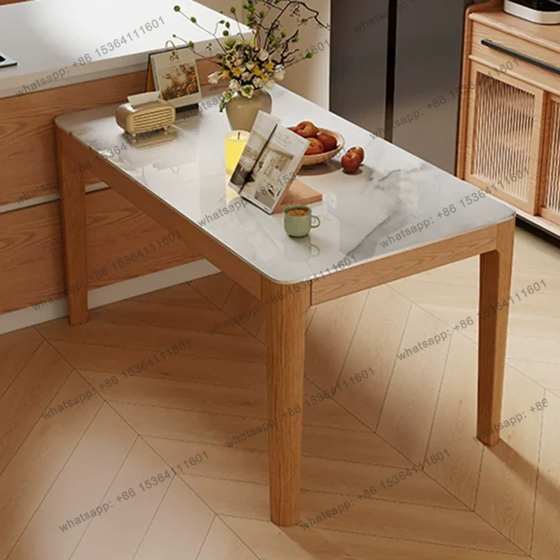 LJY Kitchen Mobile Dining Table Restaurant Modern Luxury Living Room Writing Dining Table Designer Muebles Commercial Furniture