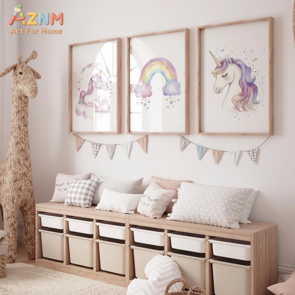3pcs AZNM HD Waterproof High Density Cotton Canvas Wall Art, Custom Wedding Portrait Photo Printing Poster, Premium Texture Home