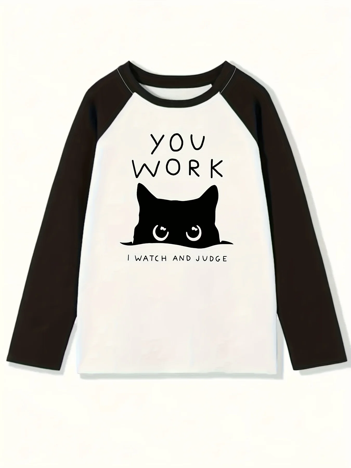 Women'S Long Sleeve Black Cat 