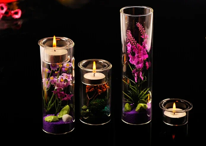 

1PC Hot European DIY creative green bonsai Candle holder for candle power dinner home vase candlestick JY 1231