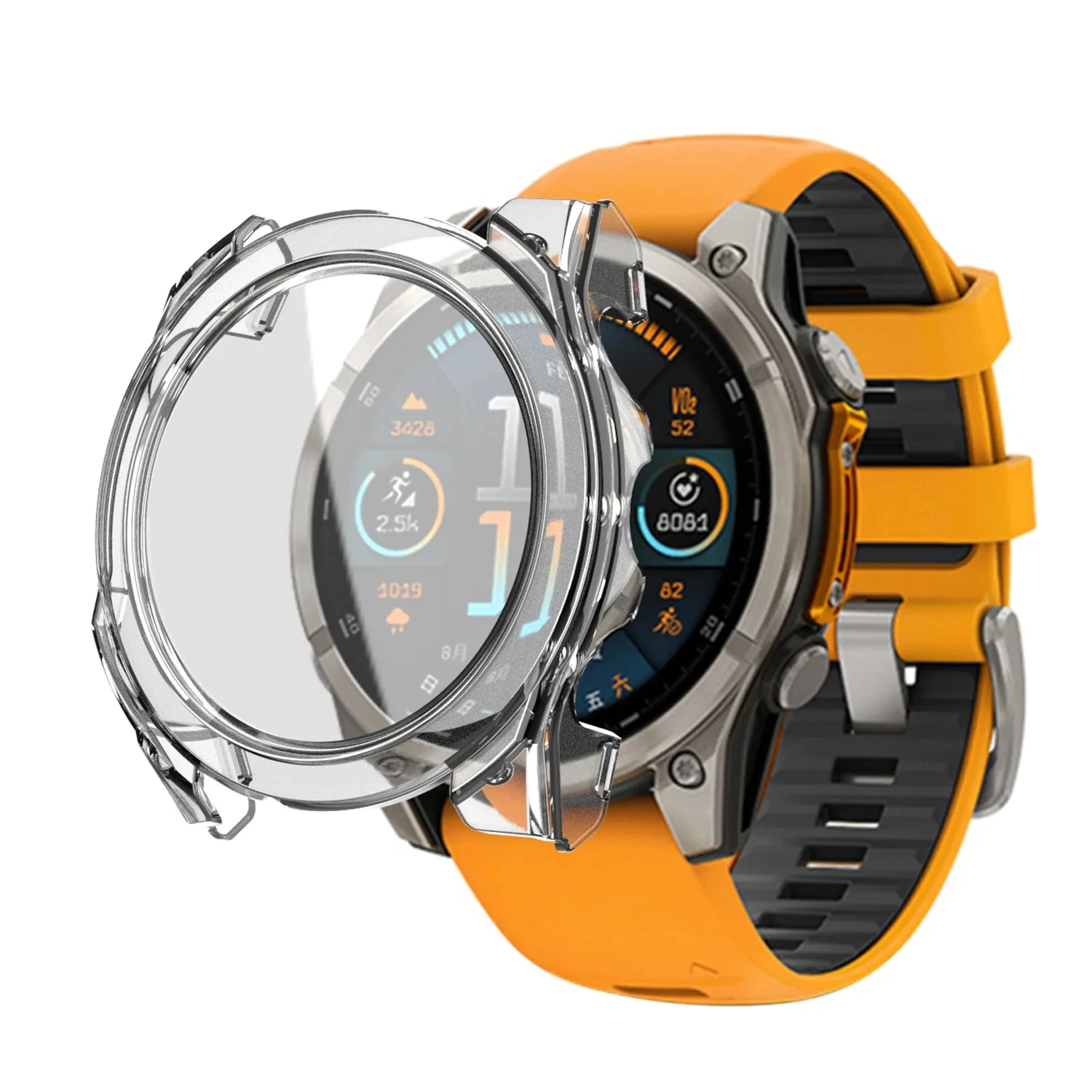 Tempered Glass + Case For Garmin Fenix 8 43mm/47mm/51mm Hard PC All-around Bumper Screen Protector For fenix 8 Protective Cover