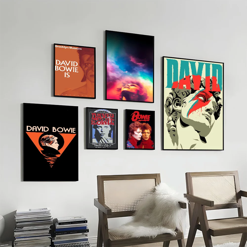 Rock Singer D-David_B-Bowie Classic Vintage Posters Whitepaper Prints Posters Artwork Kawaii Room Decor