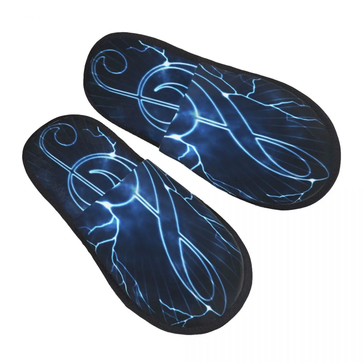 Music Notes Slipper For Women Men Fluffy Winter Warm Slippers Indoor Slippers