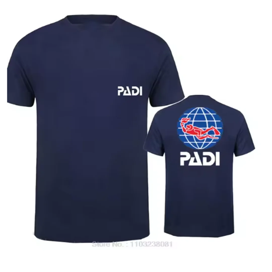 Scuba Driver Padi t-shirt t-shirt casual da uomo ad asciugatura rapida t-shirt hip-hop a maniche corte top girocollo abbigliamento uomo oversize