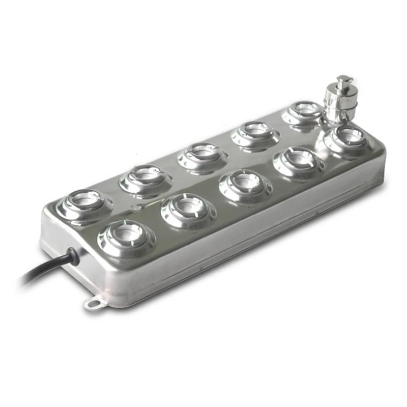 Aço inoxidável Ultrasonic Atomizador, Paisagem Jardim Pulverizador, Indústria Umidificador Fogger, Gerador de Névoa DC48V, 10 Cabeça