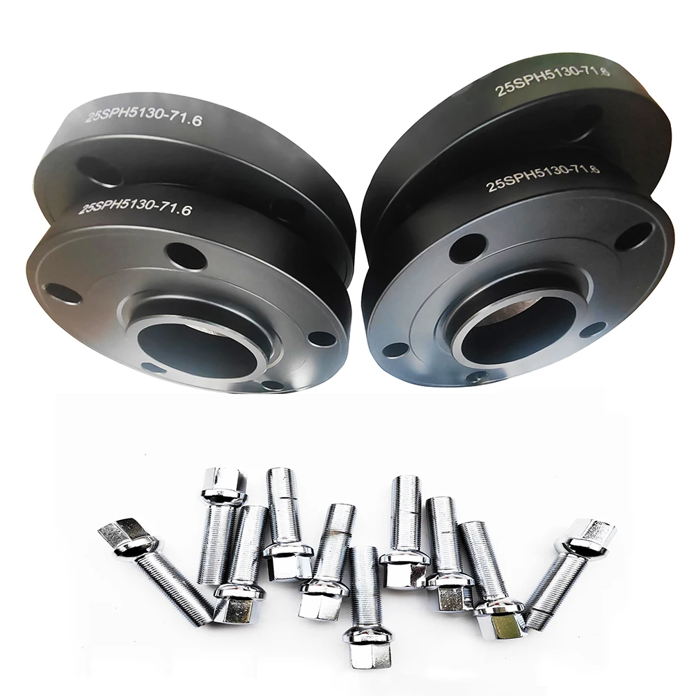 

Nice Quality 2pcs 20|25mm Embedded gasket 5X130 71.6 Wheel spacers For Volkswagen Audi Q7 Porsche|10pcs 14x1.5 wheel bolts