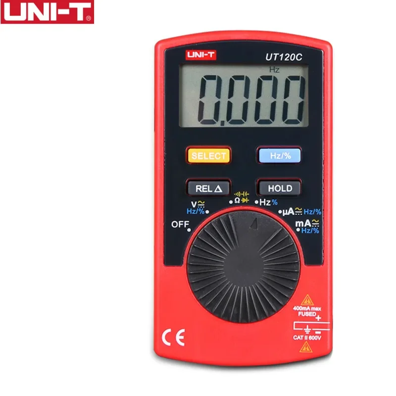 

UNI-T UT120C Pocket Size Stype Digital Multimeter Auto Range Tester DC AC Voltage Diode Mini Electrical Meters LCD Display