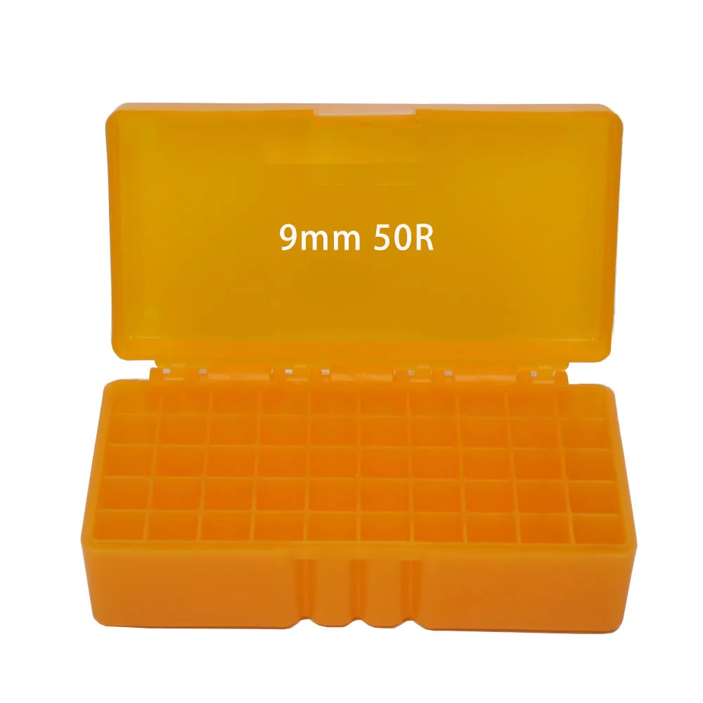50/100 Rondes Tactische Kogel Box 9mm/.223/.38Super Pistool Geweer Munitie Carry Opbergdoos Flip-Top Kogels case Jacht Accessoire