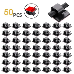Self-adhesive Cable Holder Fixer Clips Organizer Clamp Management Adhesive For Home Office Car Clamp Wire Manager Wall Stickers